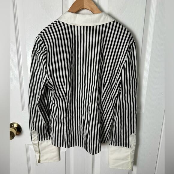 Alice + Olivia Melia Fitted Button Down Top L - Picture 5 of 8
